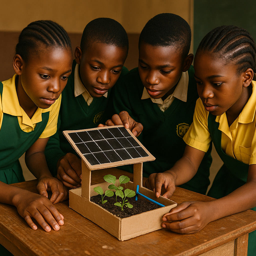 AgriShine Students Working on Garden